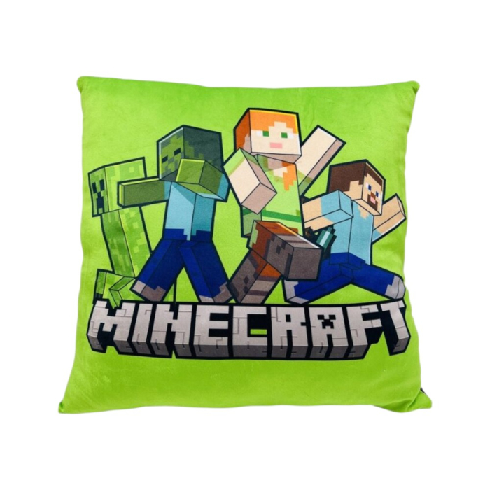 Pernă pentru copii cu două fețe, 38x38 cm, verde, Fun, Minecraft [2]