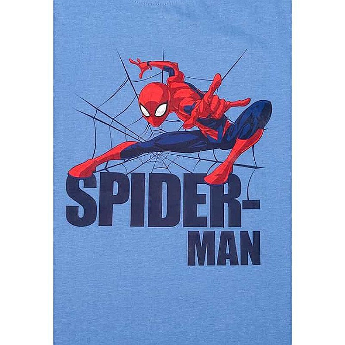Pijama copii, cu mânecă lungă, 100% bumbac, albastru, Fight, Spiderman [2]