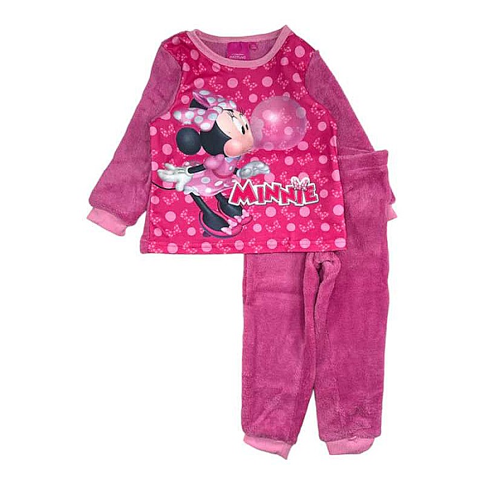 Pijama copii, cu mânecă lungă, cocolino, fucsia, Minnie Mouse, Disney [1]