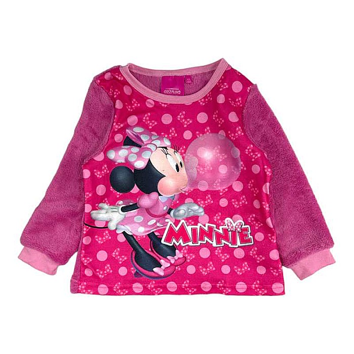 Pijama copii, cu mânecă lungă, cocolino, fucsia, Minnie Mouse, Disney [3]