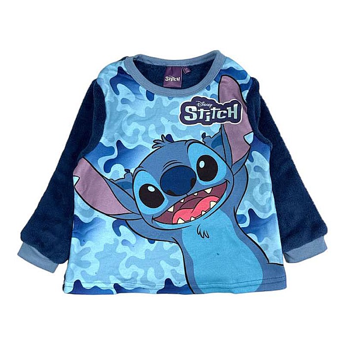 Pijama copii, cu mânecă lungă, cocolino, albastru, Stitch [2]
