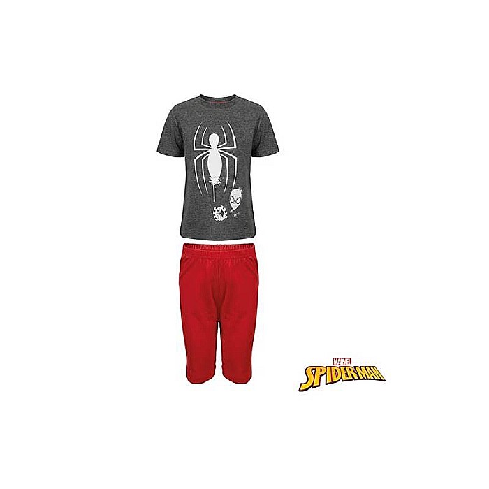 Pijama copii, cu mânecă scurtă, 100% bumbac, multicolor, Spiderman, Marvel, spi220 [2]