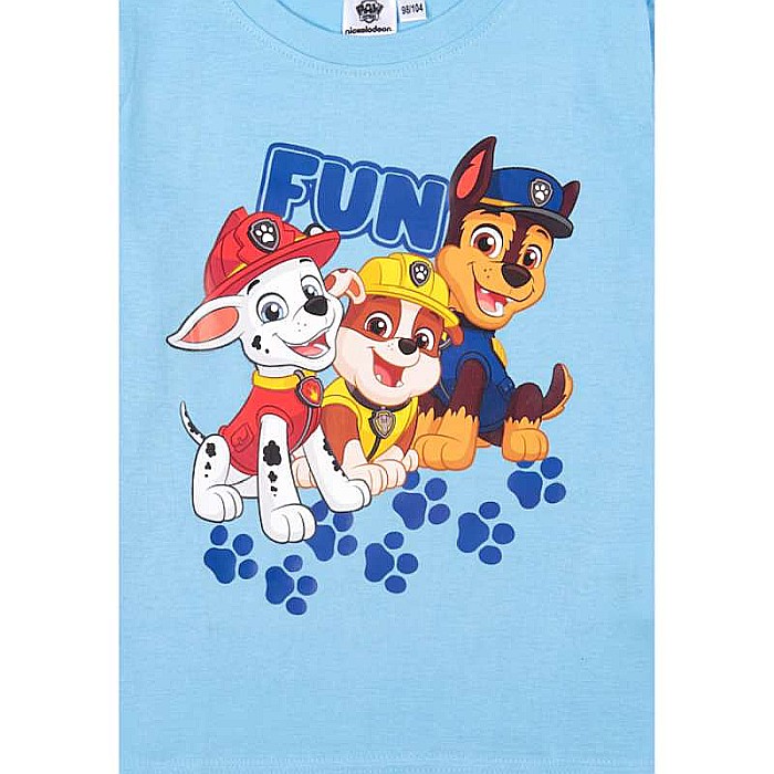 Pijama copii, cu mânecă lungă, 100% bumbac, multicolor, Fun, Paw Patrol [3]