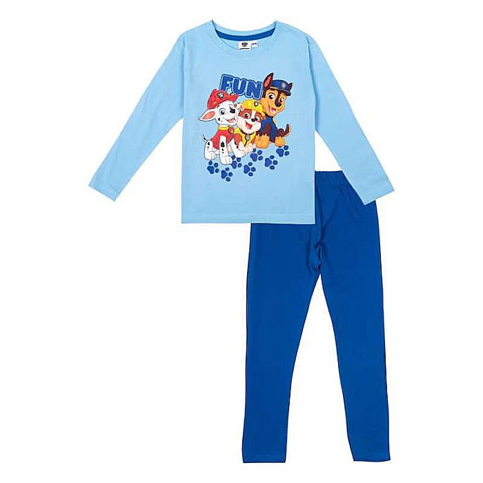 Pijama copii, cu mânecă lungă, 100% bumbac, multicolor, Fun, Paw Patrol [1]