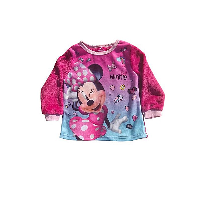 Pijama copii, cu mânecă lungă, cocolino, fucsia, Minnie Mouse [3]
