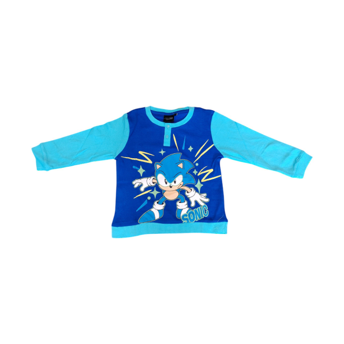 Pijamale copii, 100% bumbac, fosforescenta, bleumarin, Happy, Sonic [2]