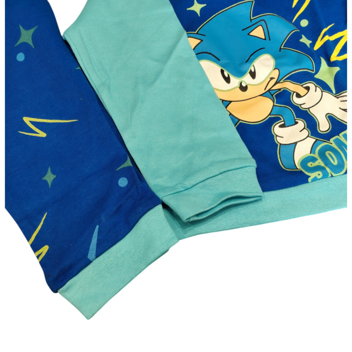 Pijamale copii, 100% bumbac, fosforescenta, bleumarin, Happy, Sonic [6]