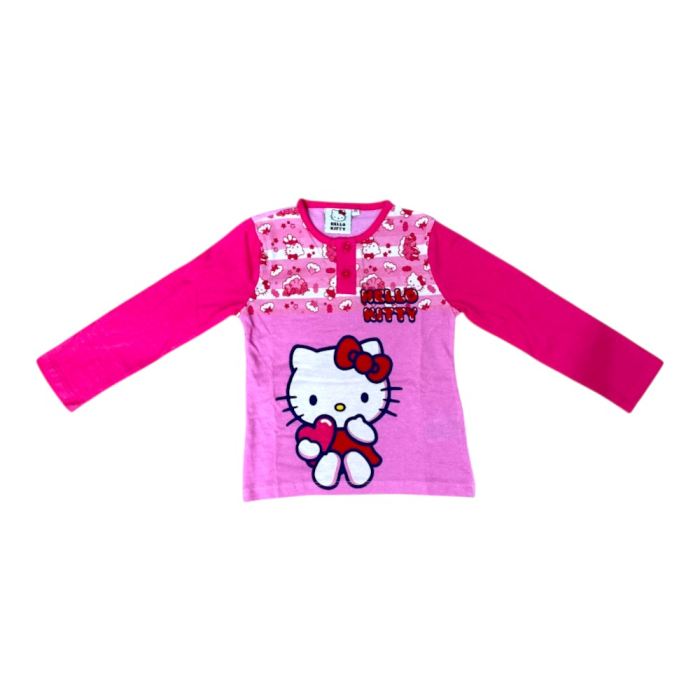 Pijamale copii, 100% bumbac, fucsia, Hero, Hello Kitty [2]