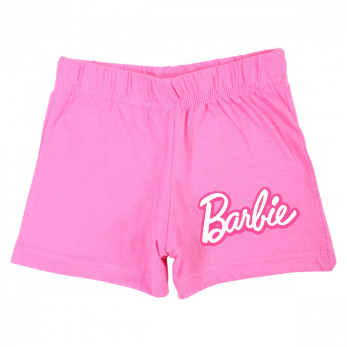 Pijamale copii cu maneca scurta, 100% bumbac, multicolor, Happy, Barbie [4]