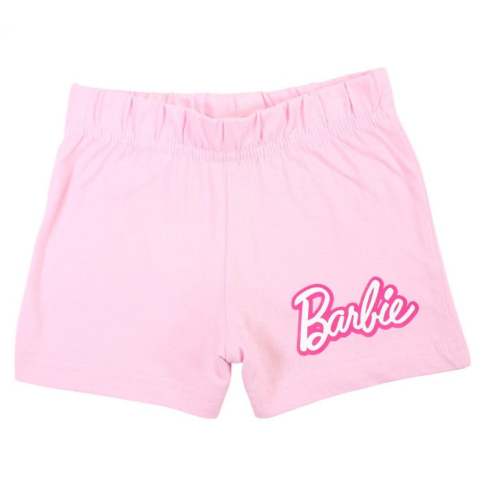 Pijamale copii cu maneca scurta, 100% bumbac, multicolor, Happy Days, Barbie [4]