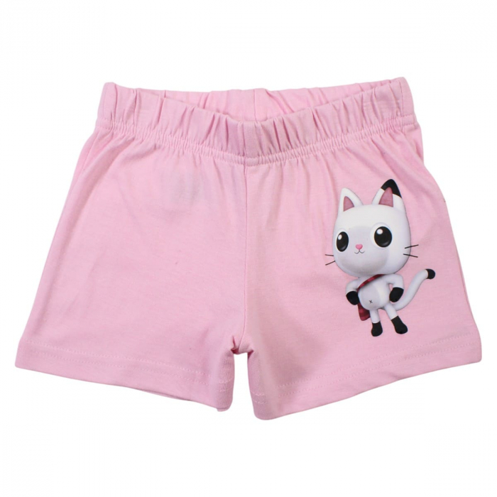 Pijamale copii cu maneca scurta, 100% bumbac, multicolor, Happy Days, Gabby's Dollhouse [4]