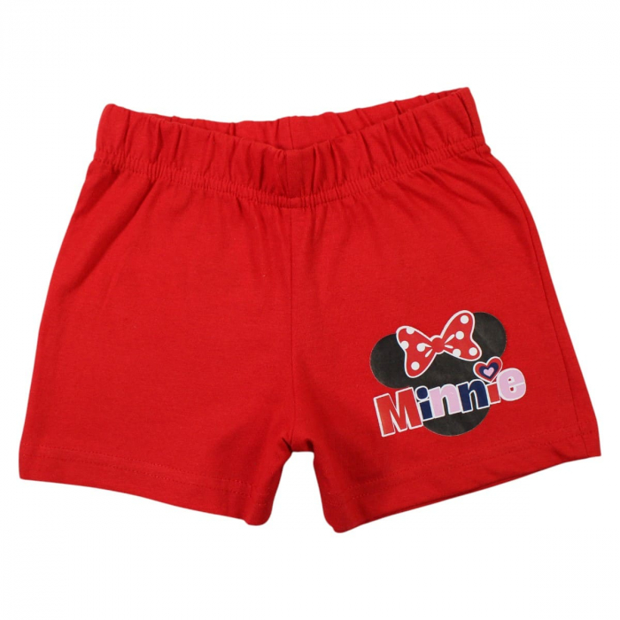 Pijamale copii cu maneca scurta, 100% bumbac, multicolor, Happy Days, Minnie Mouse, Disney [4]