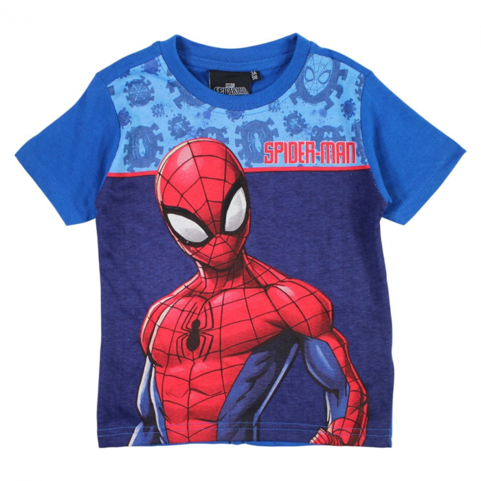 Pijamale copii cu maneca scurta, 100% bumbac, multicolor, Happy Days, Spiderman [3]