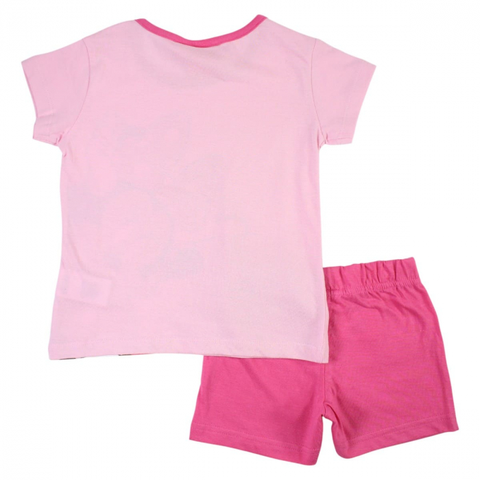 Pijamale copii cu maneca scurta, 100% bumbac, multicolor, Happy, Minnie Mouse [2]