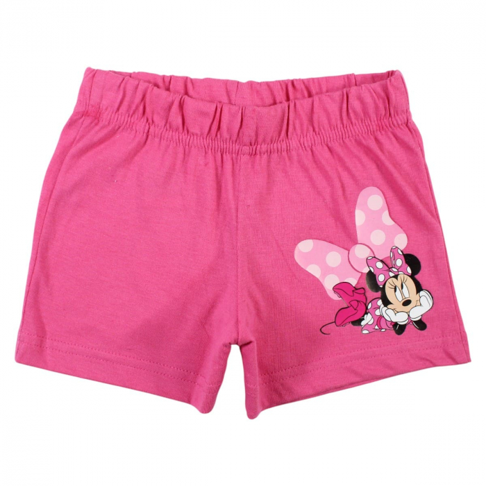 Pijamale copii cu maneca scurta, 100% bumbac, multicolor, Happy, Minnie Mouse [4]