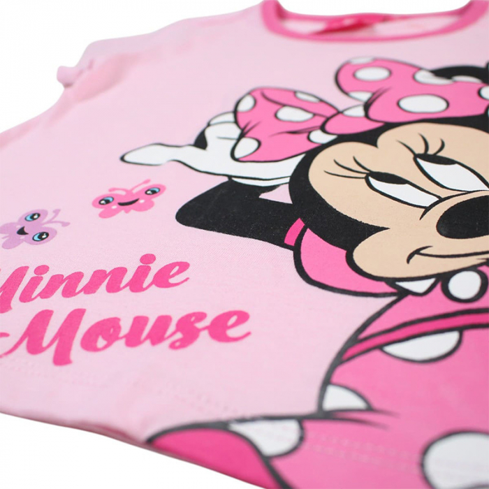 Pijamale copii cu maneca scurta, 100% bumbac, multicolor, Happy, Minnie Mouse [5]
