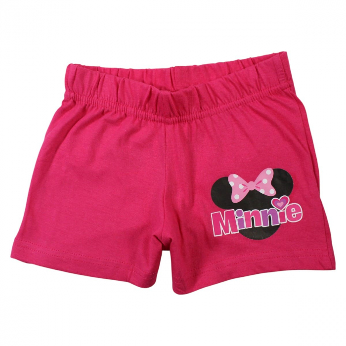 Pijamale copii cu maneca scurta, 100% bumbac, multicolor, Happy, Minnie Mouse, Disney [4]