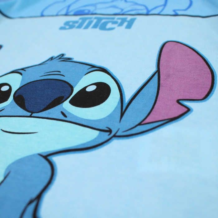 Pijamale copii cu maneca scurta, 100% bumbac, multicolor, Happy, Stitch [5]