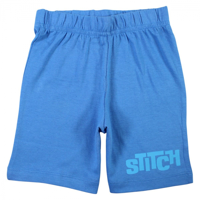 Pijamale copii cu maneca scurta, 100% bumbac, multicolor, Happy, Stitch [4]