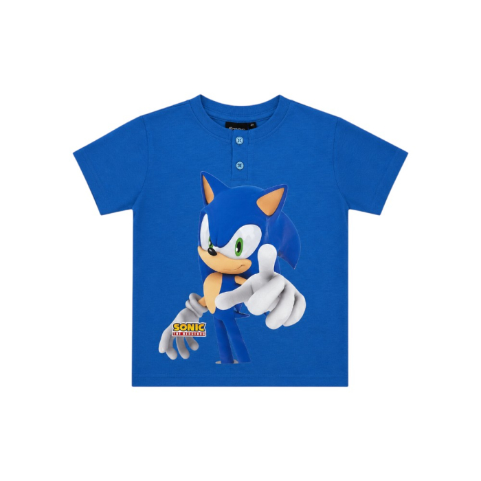 Pijamale copii, mânecă scurtă, 100% bumbac, albastru, Hero, Sonic [2]