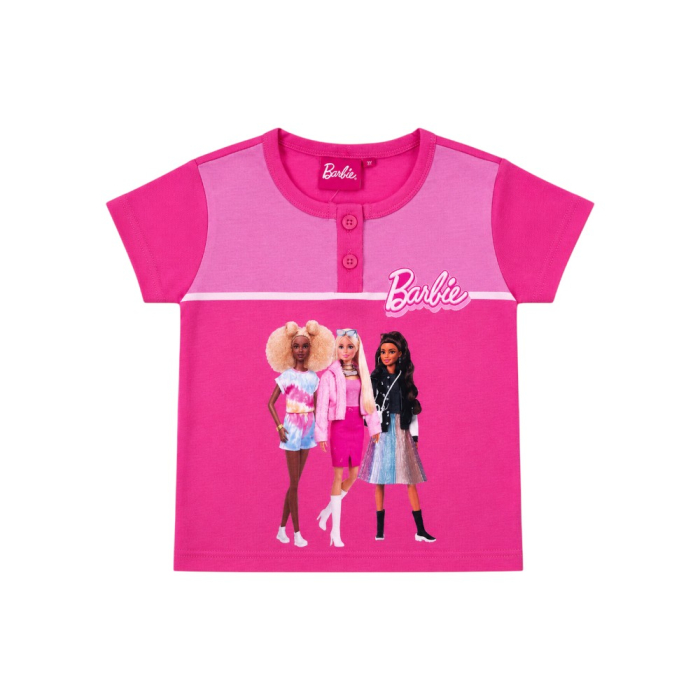 Pijamale copii, mânecă scurtă, 100% bumbac, multicolor, Hero, Barbie [2]