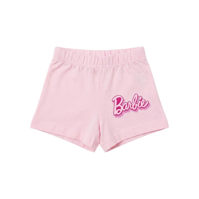 Pijamale copii, mânecă scurtă, 100% bumbac, roz, Hero, Barbie [3]