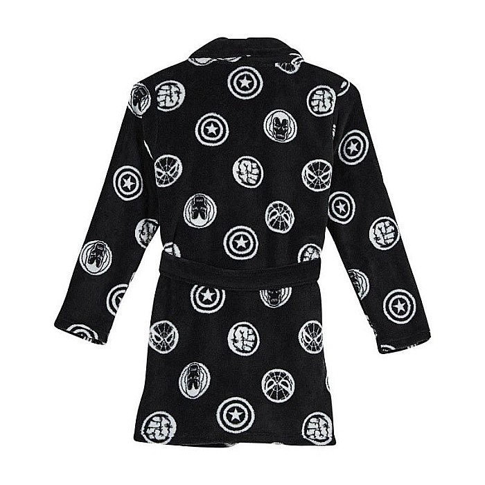 Halat baie fleece Marvel  Negru [2]