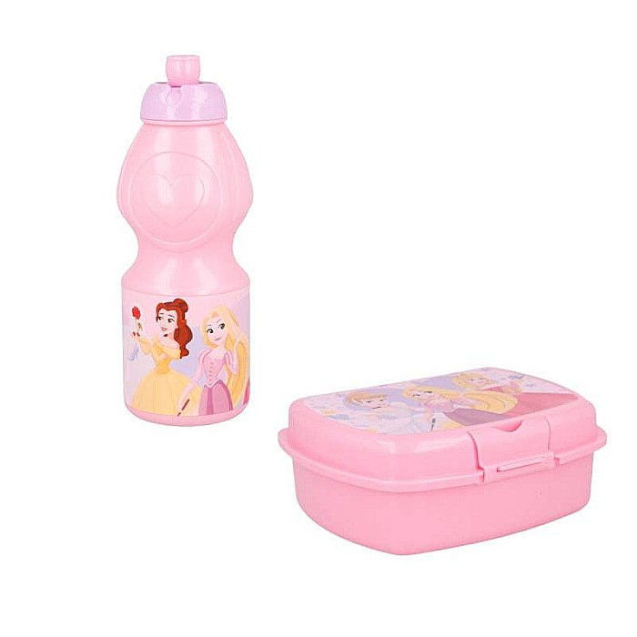 Set cutie sandwich și sticlă pentru lichide, 400 ml, fără BPA, multicolor, Princess, Disney [1]