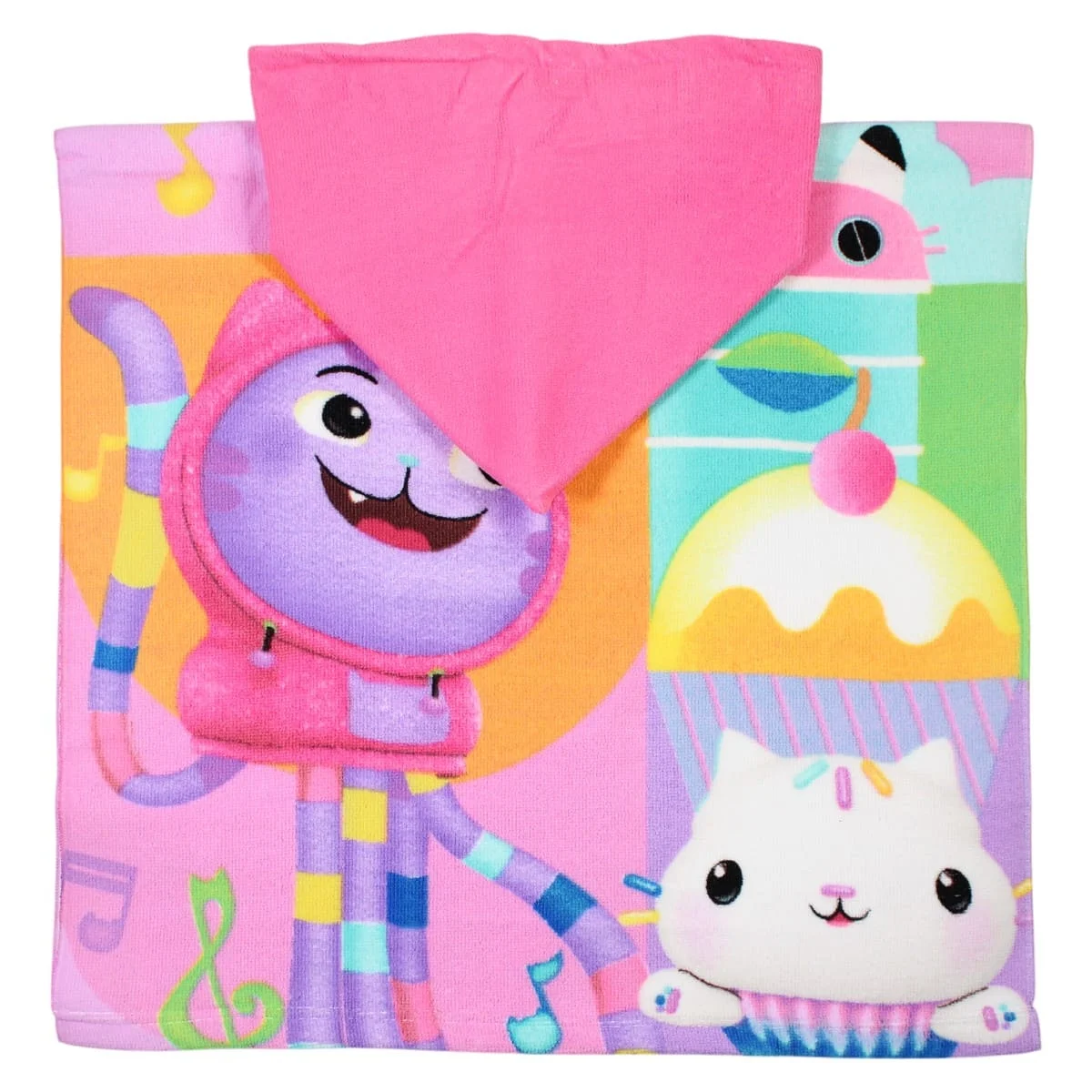 Prosop de baie pentru copii, tip poncho, multicolor, 50x100 cm, So fun, Gabby's Dollhouse [2]