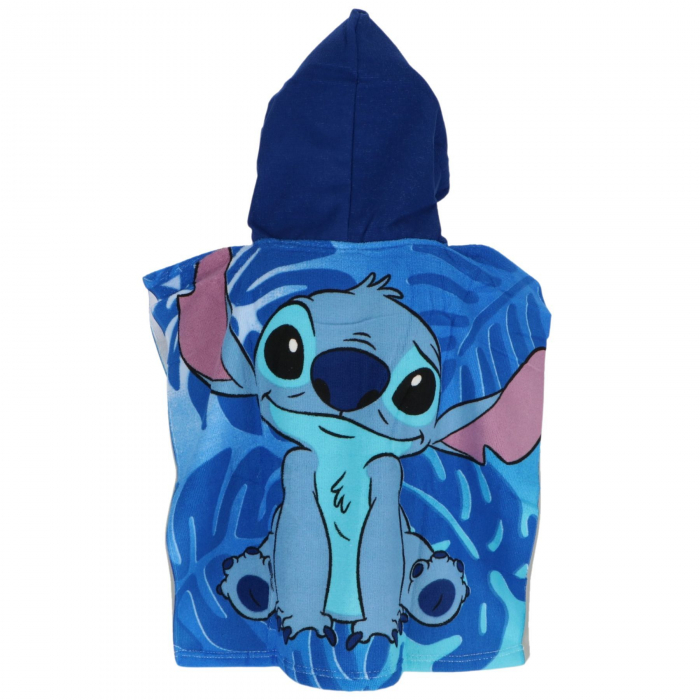 Prosop de baie pentru copii, tip poncho, multicolor, 50x100 cm, So fun, Stitch [2]