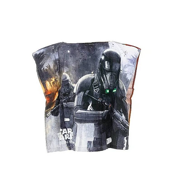 Prosop Poncho, pentru copii, 100% bumbac, cu glugă, 50 x 100 cm, multicolor, Star Wars [2]