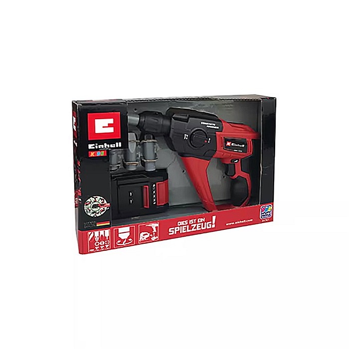 Set 6 piese, ciocan rotopercutor, cu sunete, acumulator detașabil, 4 biți, multicolor, Einhell Kids [2]