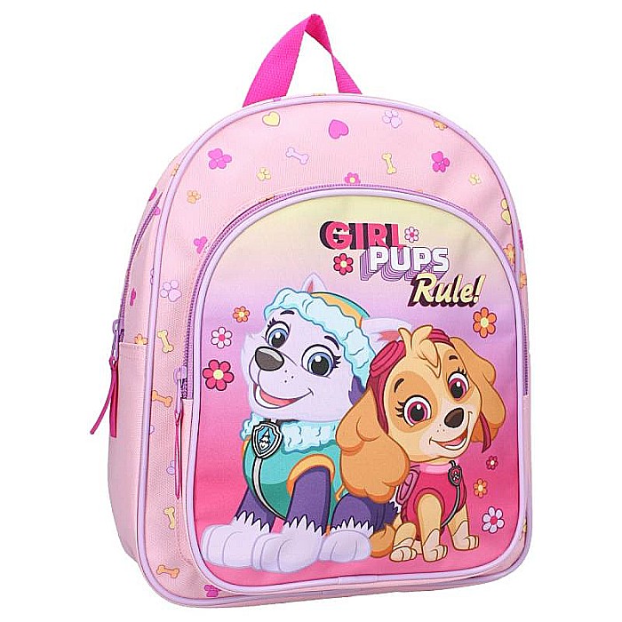 Ghiozdan cu două compartimente, multicolor, 30x25x11 cm, cu bretele ajustabile și căptușite, Paw Patrol Girl Pups Rule [5]