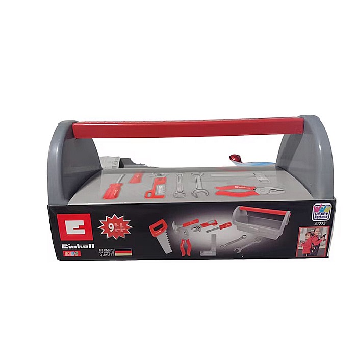 Trusă scule pentru copii, 9 piese, ciocan, șurubelniță, patent, chei, ferăstrău, multicolor, Einhell Kids [2]