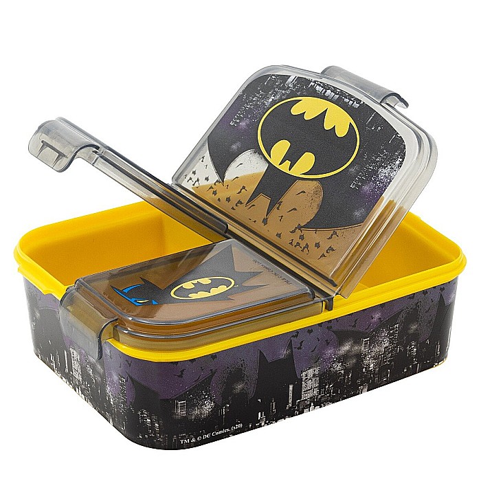 Cutie sandwich, multicompartimente, multicolor, fără BPA, Batman [3]