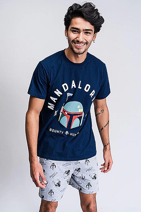 Pijama Star Wars Boba Fett cu tricou și pantaloni scurți din bumbac [2]