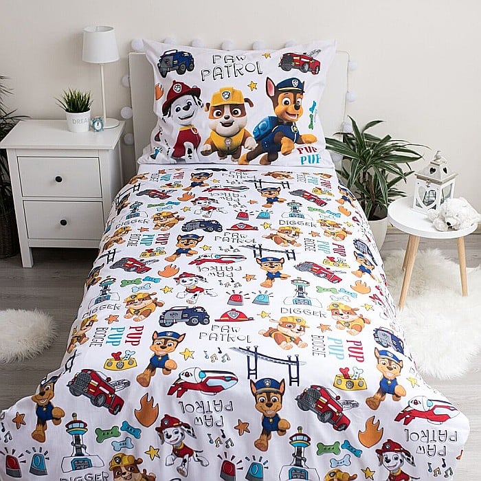 Set lenjerie pat copii, multicolor, 2 piese, 100% bumbac, 140×200 cm, 70×90, Paw Patrol, PP1070 [3]
