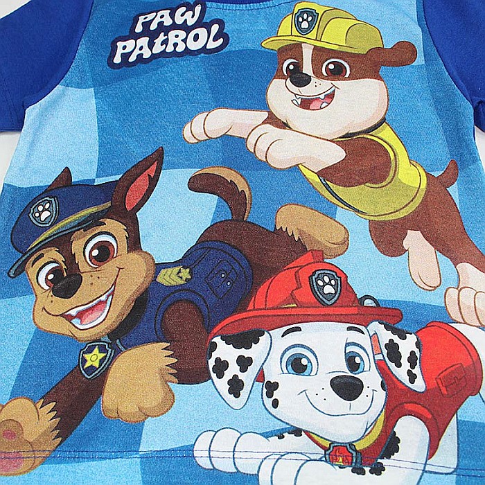 Pijamale copii cu mânecă scurtă, 100% bumbac, multicolor, Let's Go, Paw Patrol [2]
