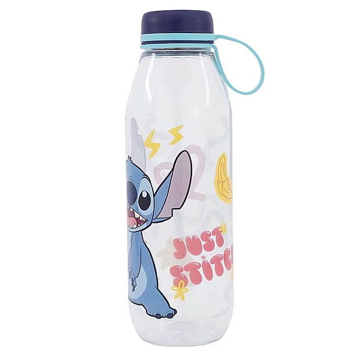 Sticlă apă din plastic, fără BPA, Ecozen, cu mâner din silicon, multicolor, 650 ml, Stitch [1]