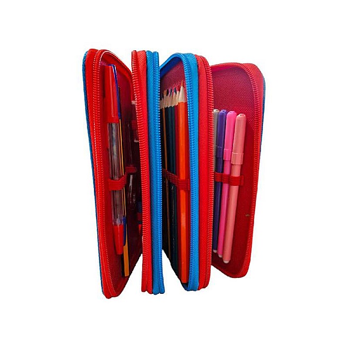 Penar cu 3 compartimente, 20x13x7 cm, echipat, 43 piese, multicolor, Sonic [6]