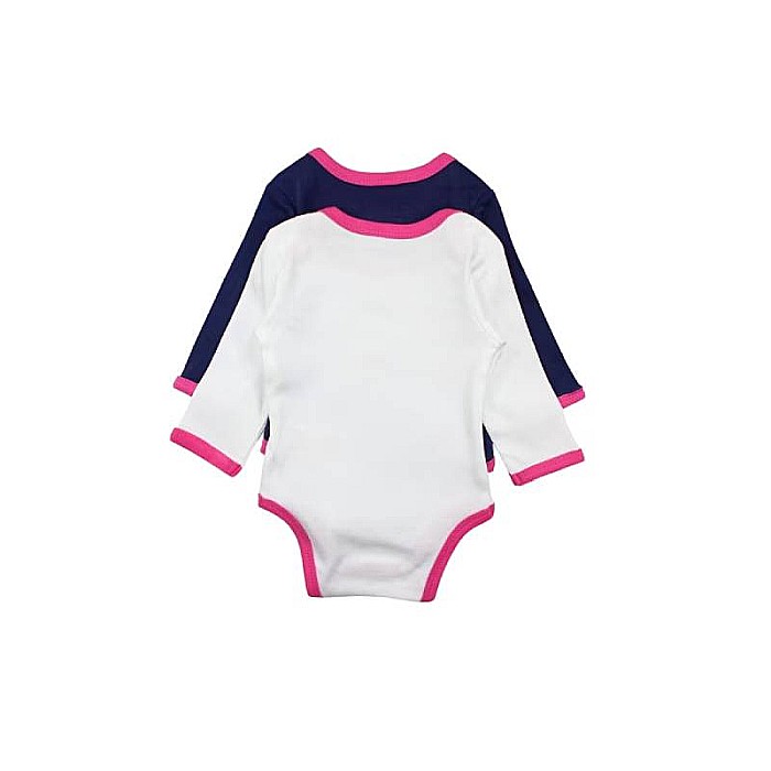Set două body-uri copii, 100% bumbac, alb/albastru, Life is Love, Lee Cooper [3]
