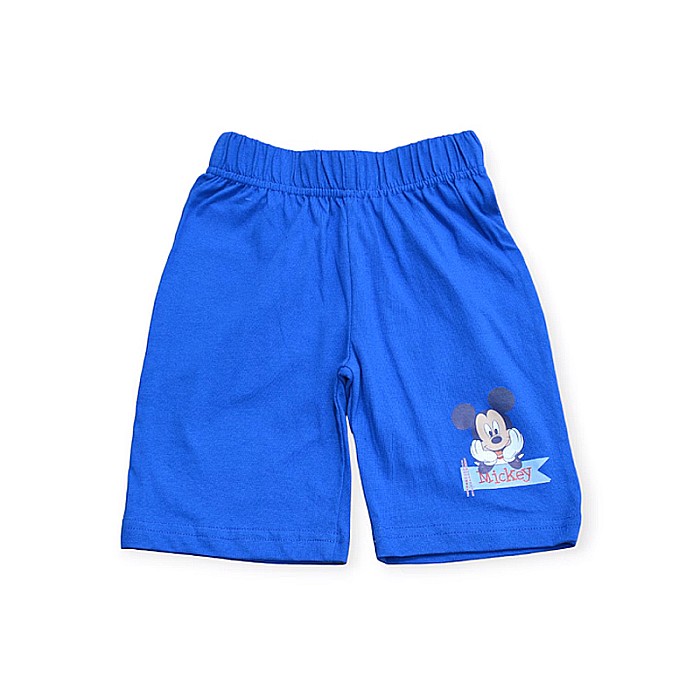 Pijamale copii cu mânecă scurtă, 100% bumbac, albastru, Happy, Mickey Mouse [4]