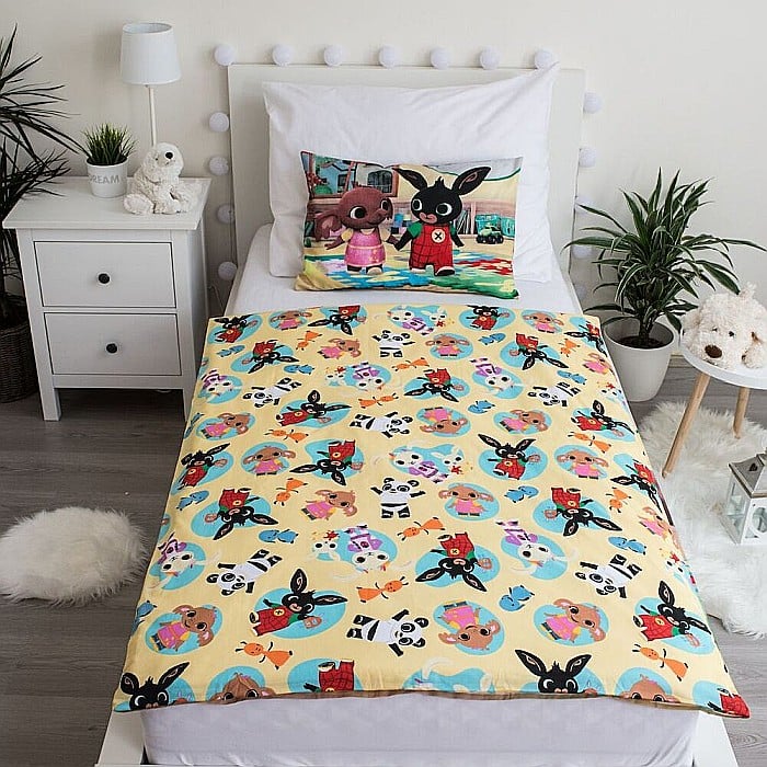 Set lenjerie pat copii, multicolor, 2 piese, 100% bumbac, 100x135 cm, 40x60, Bunny Bing, 052 [2]