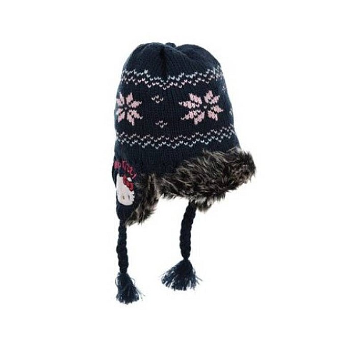 Căciulă îmblănită pentru fetițe, acril, multicolor, Hello Kitty, hk02 [1]