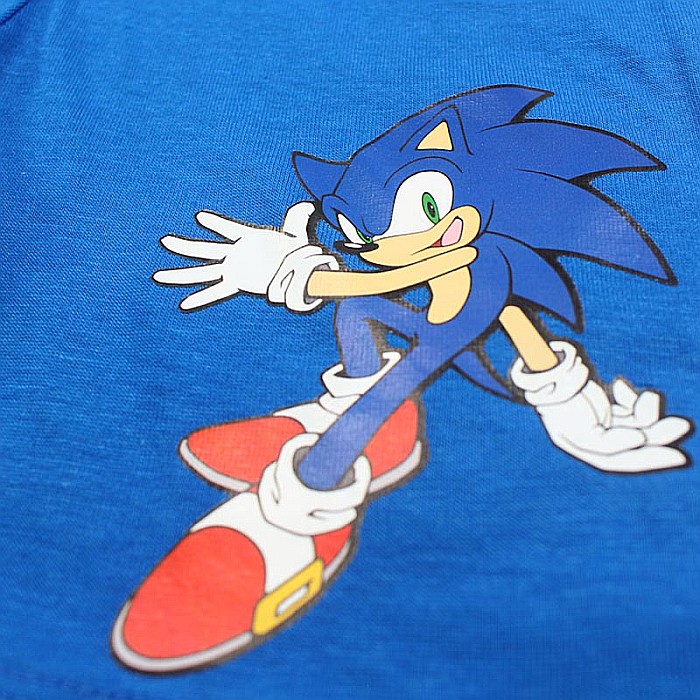 Pijamale copii cu mânecă scurtă, 100% bumbac, multicolor, Let's Go, Sonic [2]