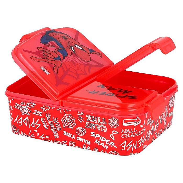 Cutie sandwich, multicompartimente, multicolor, fără BPA, Disney, Spiderman [3]