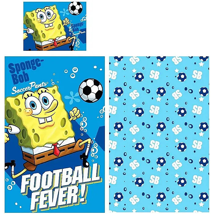 Set Lenjerii de pat copii, SpongeBob 2 piese 90x140, 40x55 cm Multicolor 90 x 140 [2]