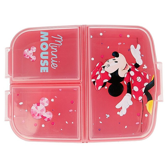 Cutie sandwich, multicompartimente, multicolor, fără BPA, Electric Dool, Minnie Mouse, Disney [4]