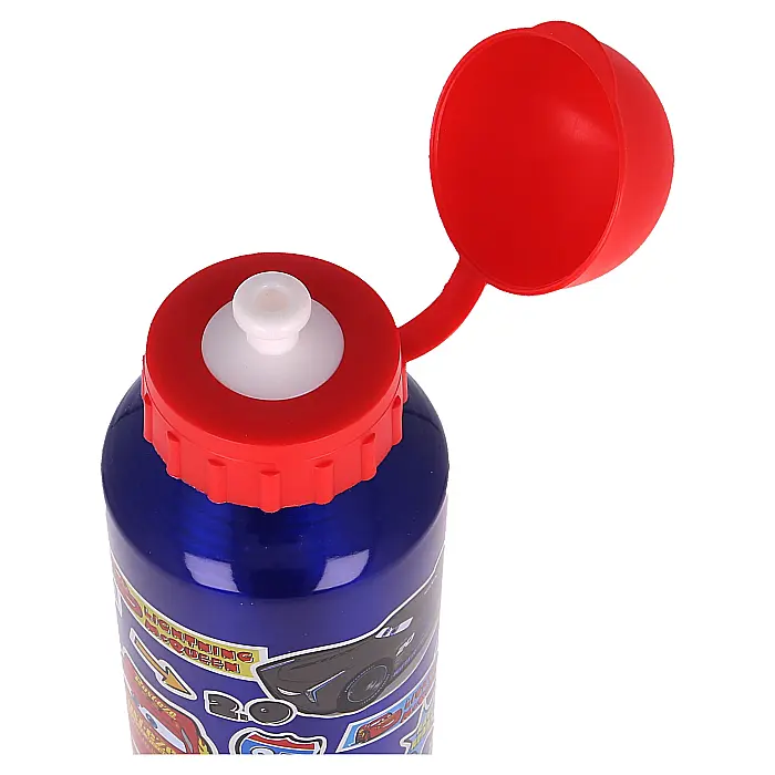 Sticlă de apă, pentru copii, din aluminiu, cu model Cars Stickers, 400 ml [4]