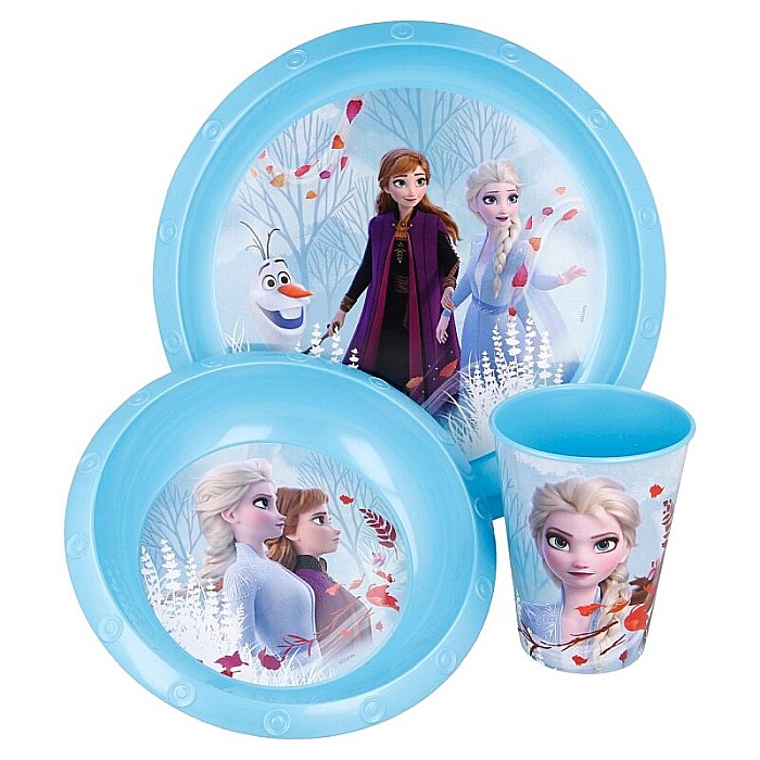 Set 3 piese pentru servit masa, plastic fără BPA, Frozen, Disney [2]